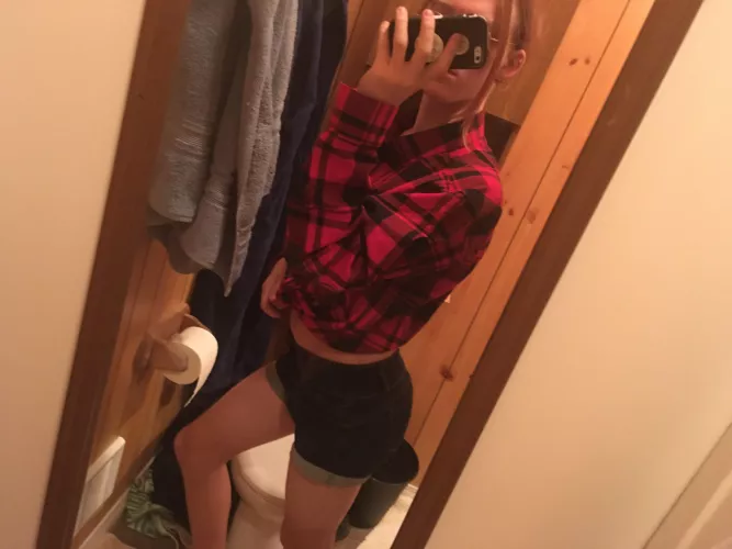 big flannel and shorts is the best fit