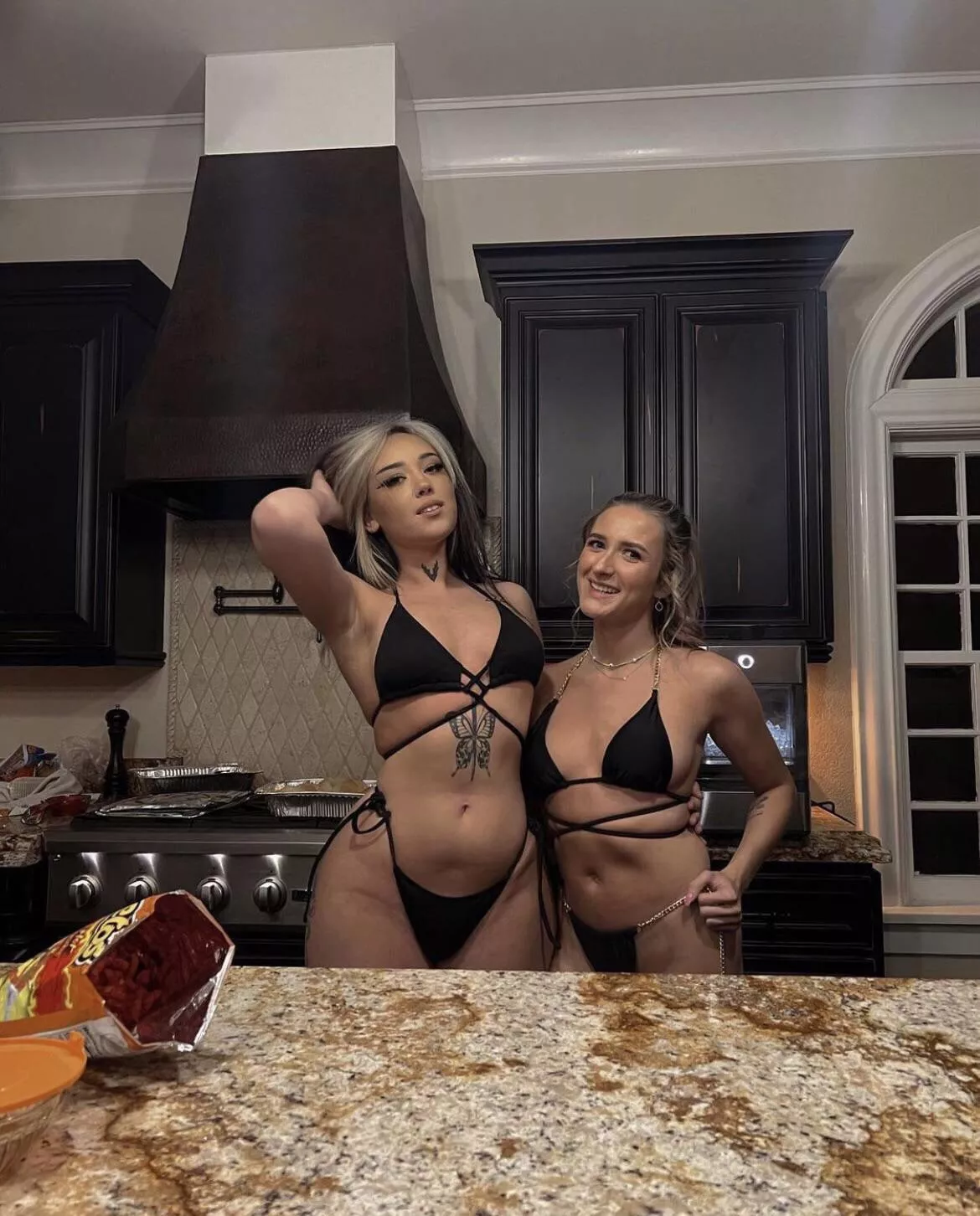 Bikinis in the kitchen