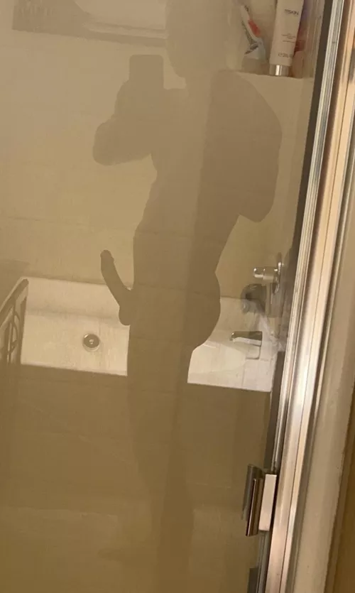 Casting a shadow before my shower