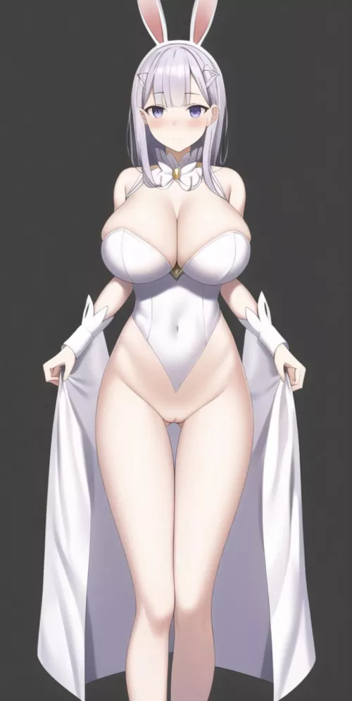 Emilia (2) (by me) @AI_gen_hentai on twitter