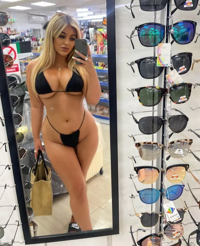 Emily doing a little holiday shopping