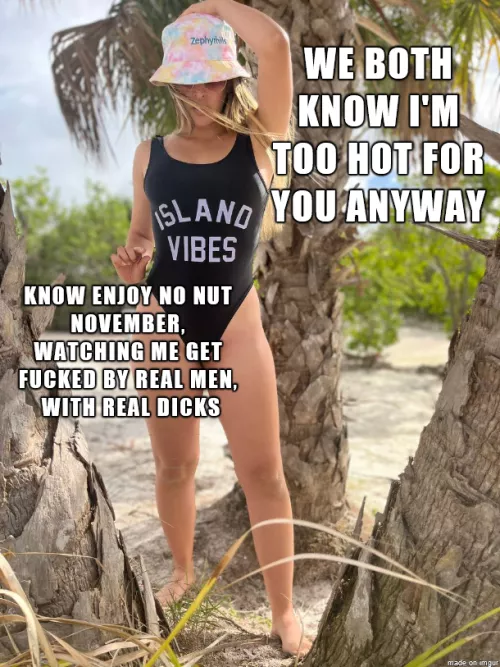 Enjoy edging in your cage in the corner, I need a real man to fuck me