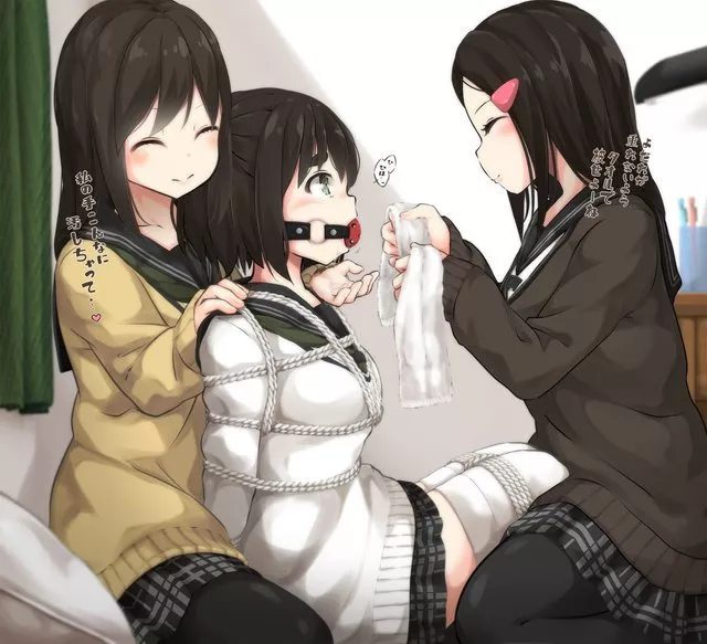 Gagged and roped by 2 girls🤤🤤