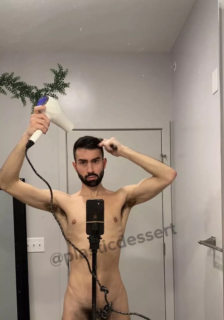 Just blow drying my hair