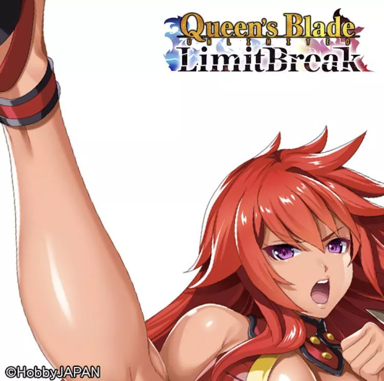 LF Color Source “Queen’s Blade Limit Break” 1girl, red_hair, purple_eyes, leg_up