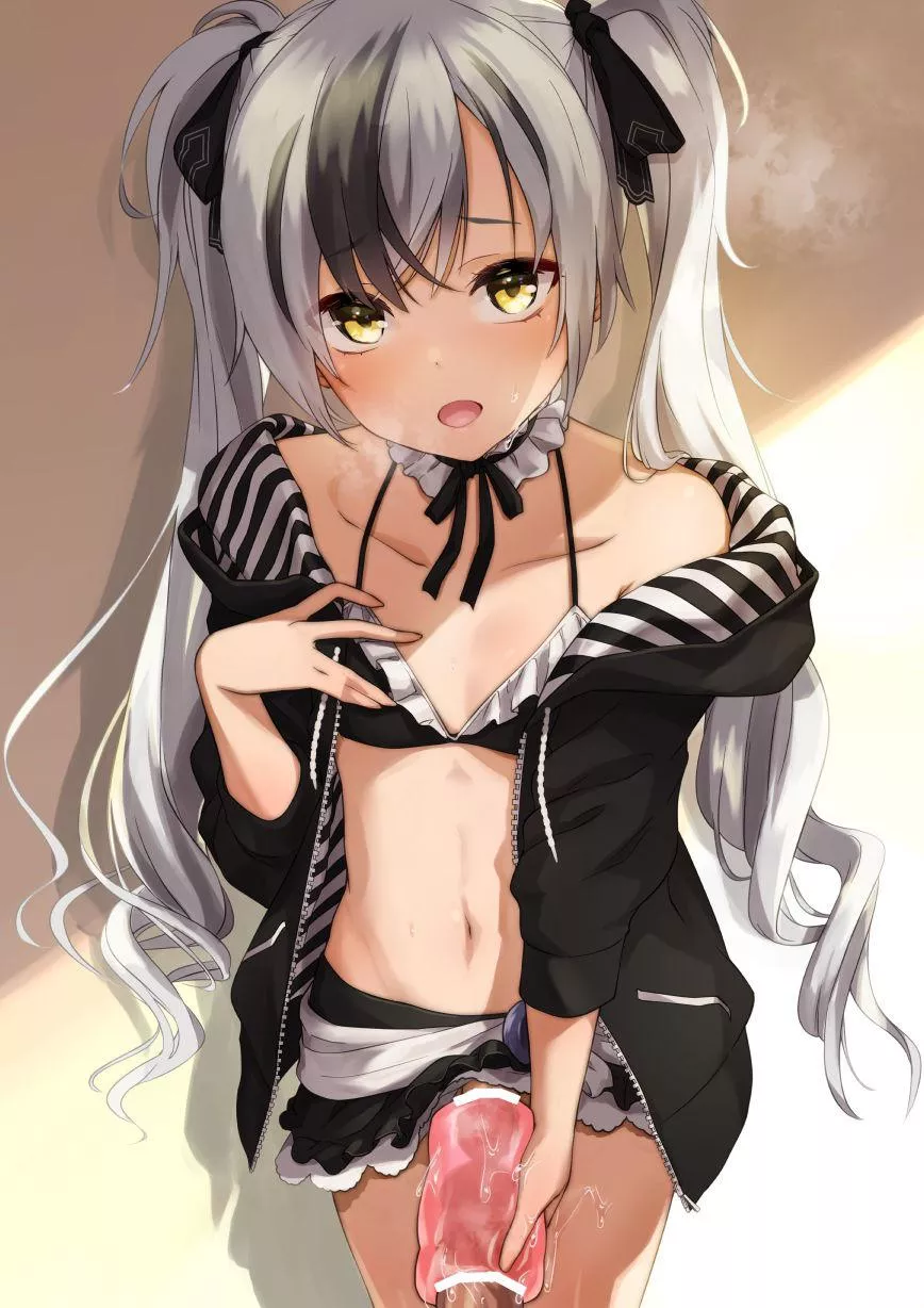 Me playing tip touch with my friend using a onahole to see who is top (he is losing)