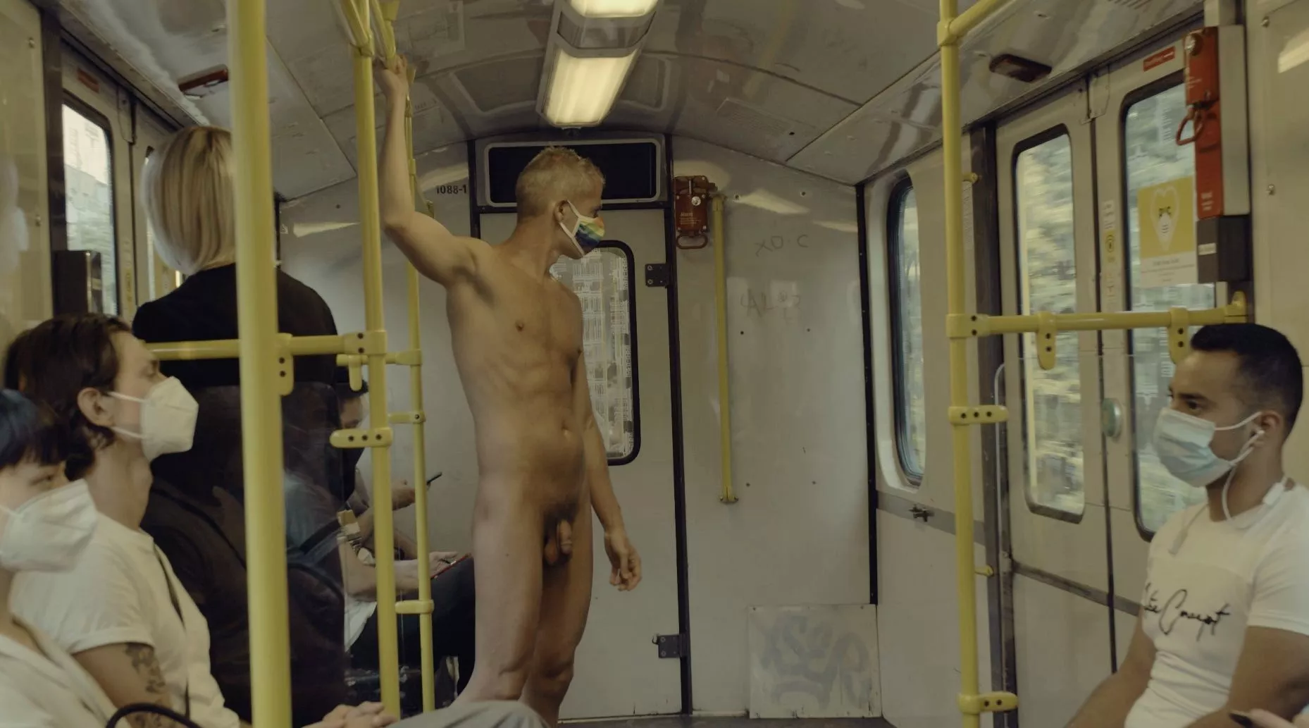 Me totally naked in the subway of Berlin