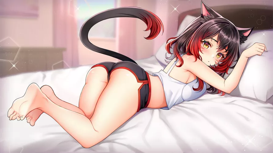 Miqo'te In Bed (Jirafuru)
