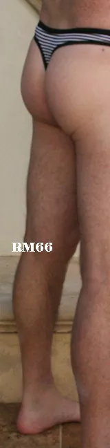 Modeling VS striped panties