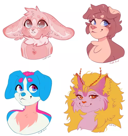 My colored sketchy headshots are on SALE ! Its 18usd for one, message me if you would be interested