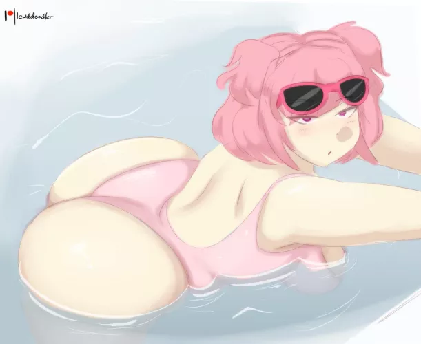 natsuki! you cant have cake in the pool! (lewddoodler)