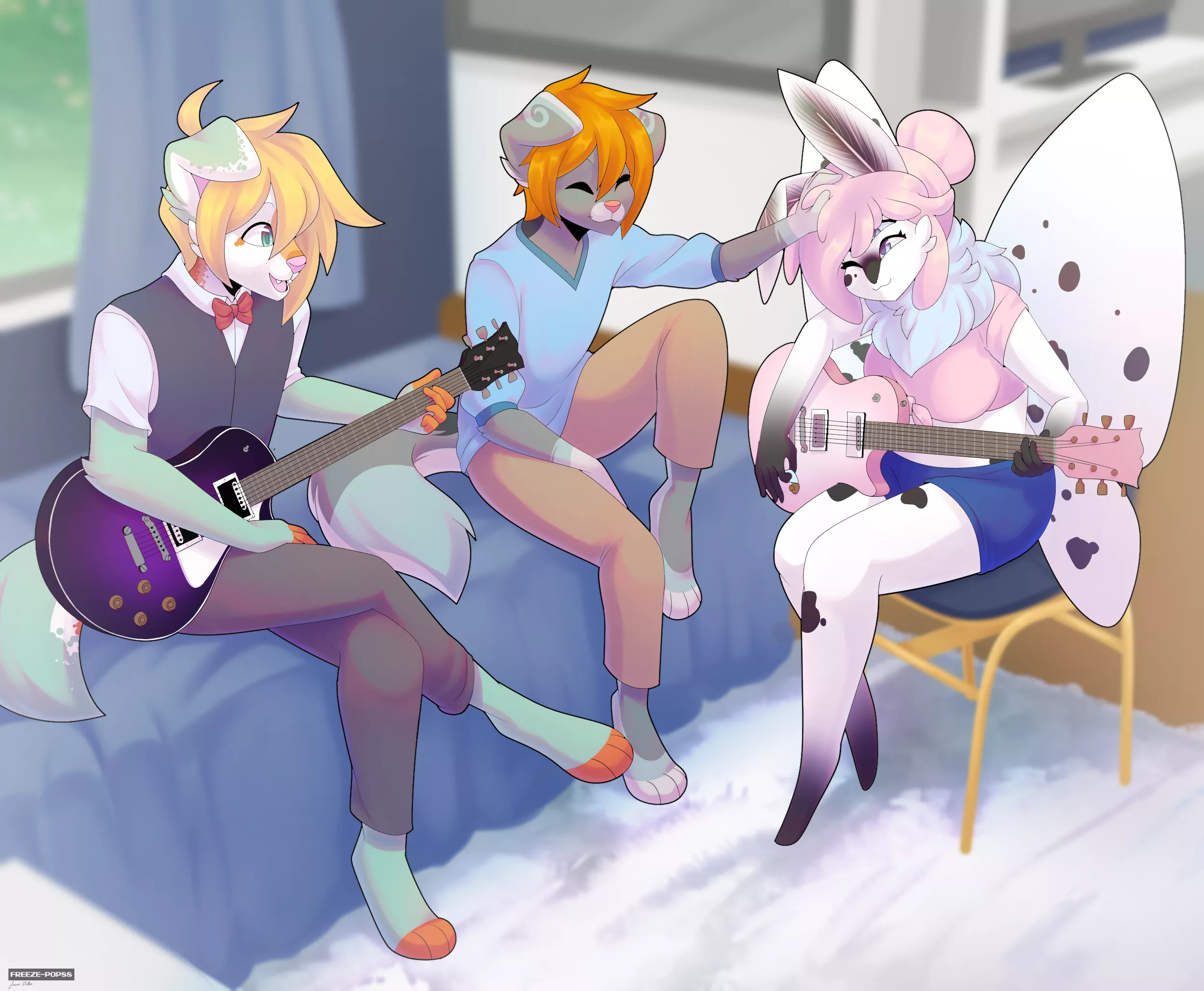 Old Commission for a friend with my husband and I's oc's