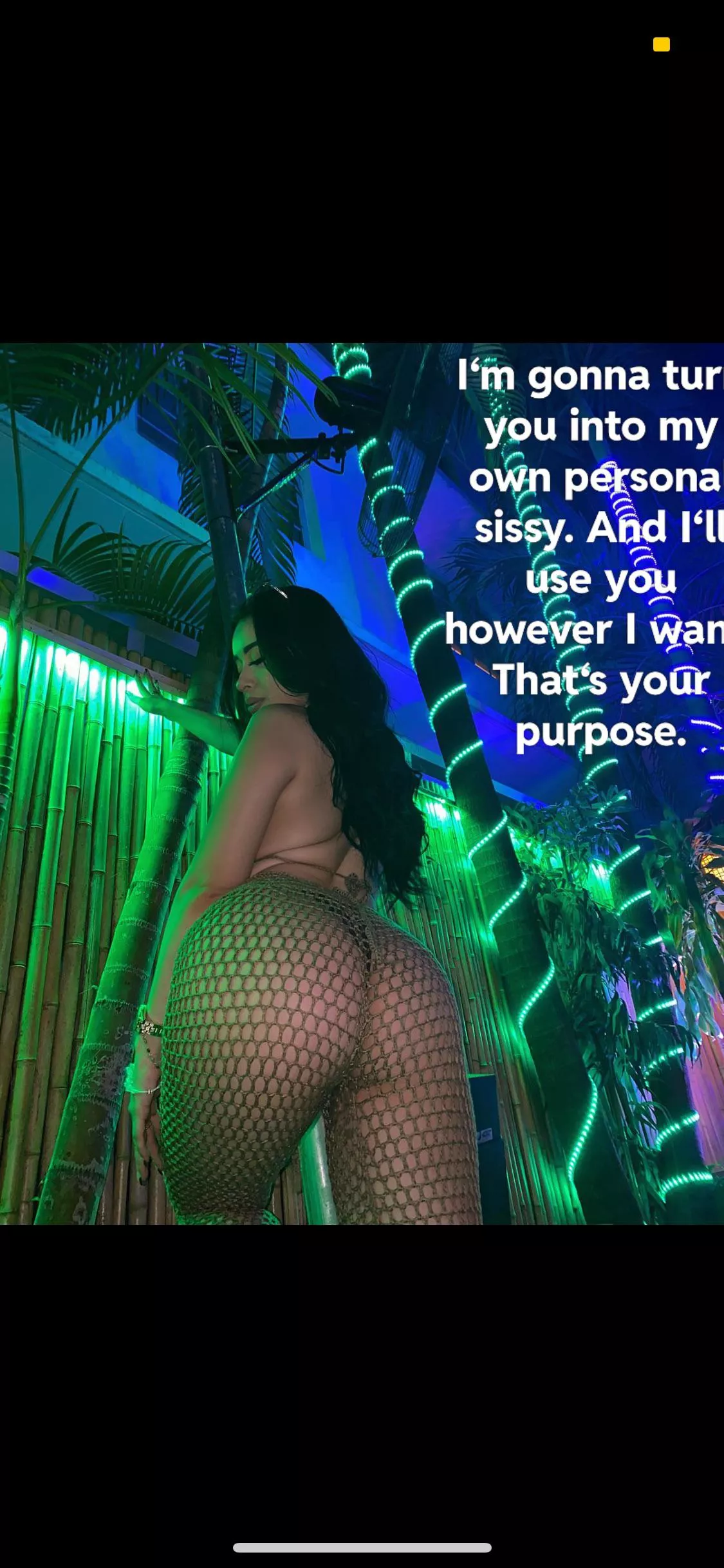 She will fulfill your inner wish you have had for so long. Credits to: babygirlyazmin on reddit.