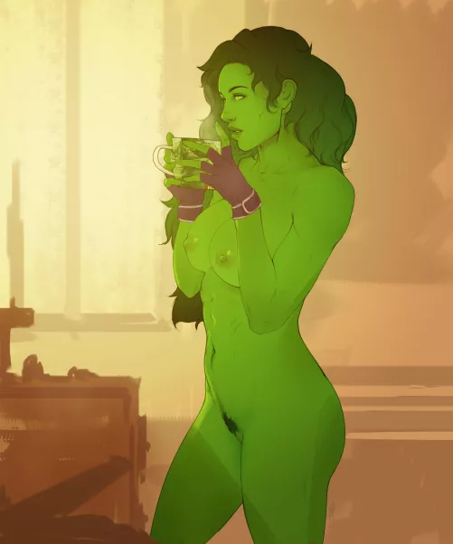 She-Hulk morning coffee [Marvel] (TDP)