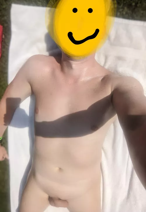 Soaking up the sun in the best way possible.