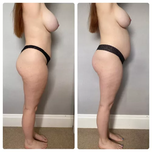 The progress throughout my pregnancy so far 👀