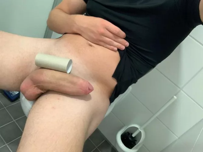 This is how my bathroom breaks go