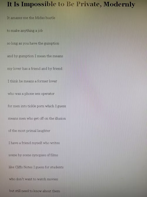 This was an assigned reading for my college English class