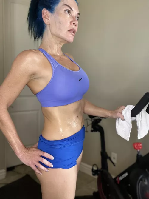 When you sweat so hard your hair dye runs onto your face lol