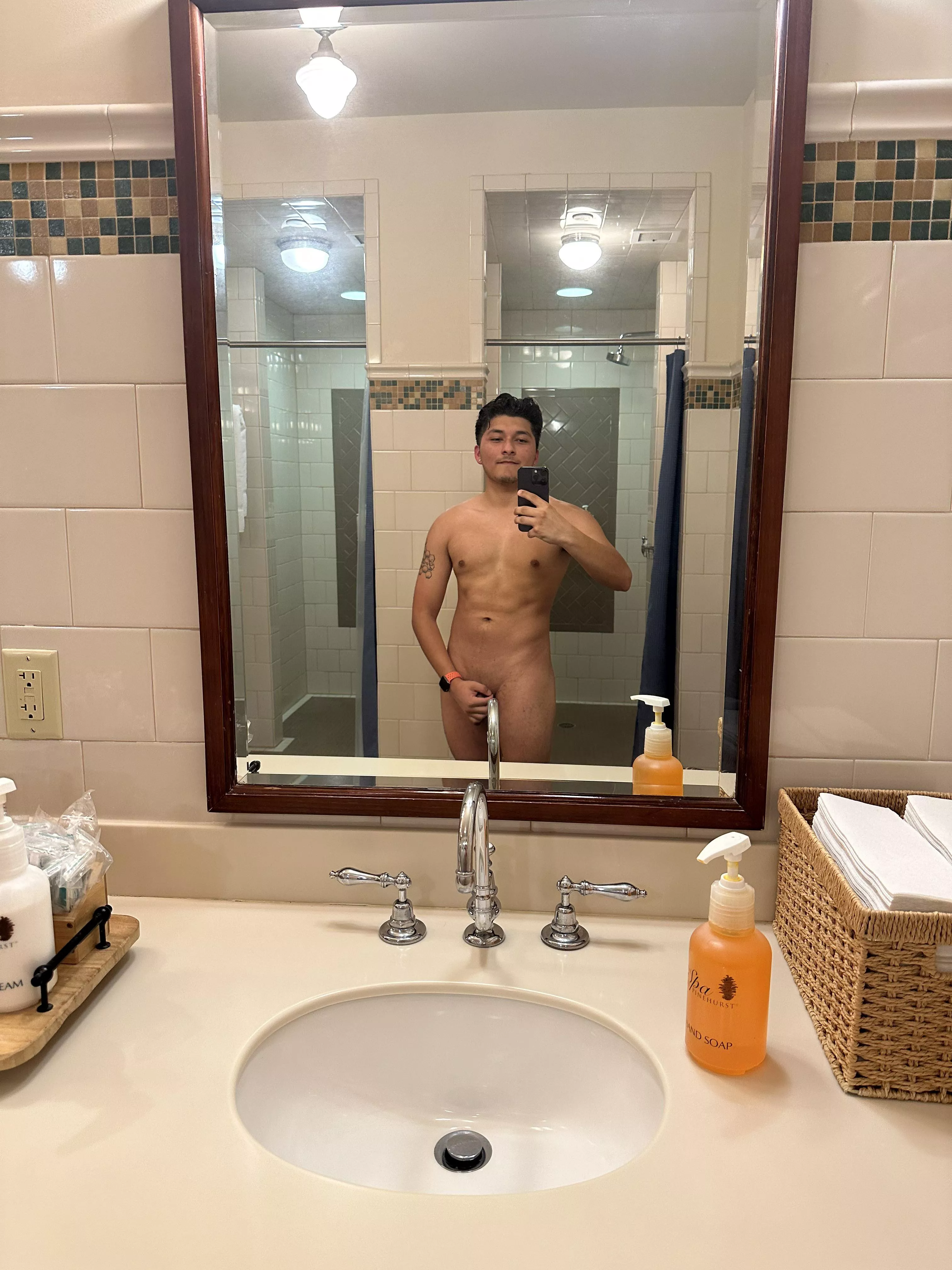 Why does the locker room showers always have the best lighting!