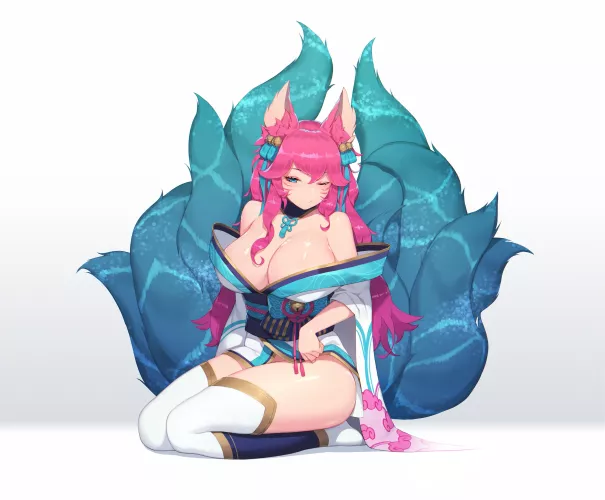 Ahri barely covered up