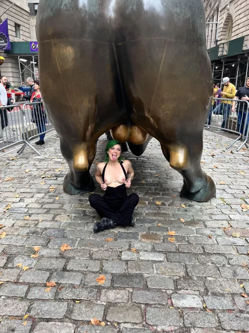 All these tourist loved seeing my slutty girl showing off