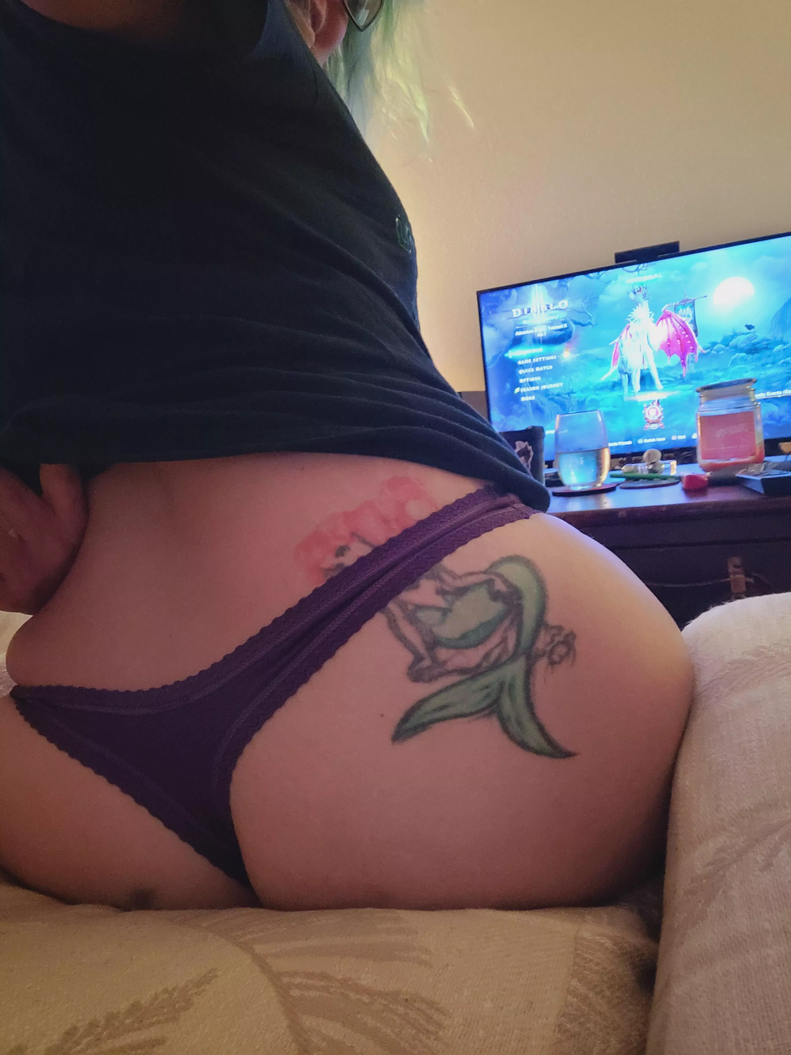 Cake, Wine, & Diablo. Wanna join me? 💜