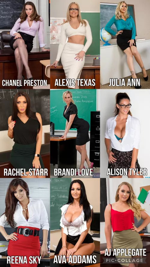 Choose your teacher for some “private” home tutoring 😉😉👅