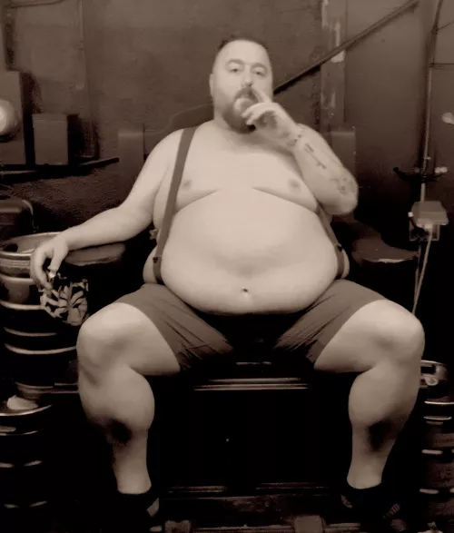 Come keep daddys lap warm while I smoke