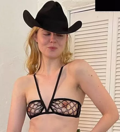 Elle Fanning Showing Off Her Nipples On IG