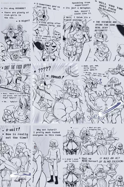 [Frisk, Asgore, Toriel, Sans, Papyrus, Undyne, Alphys] Under(her)tail Part 8 Page 28