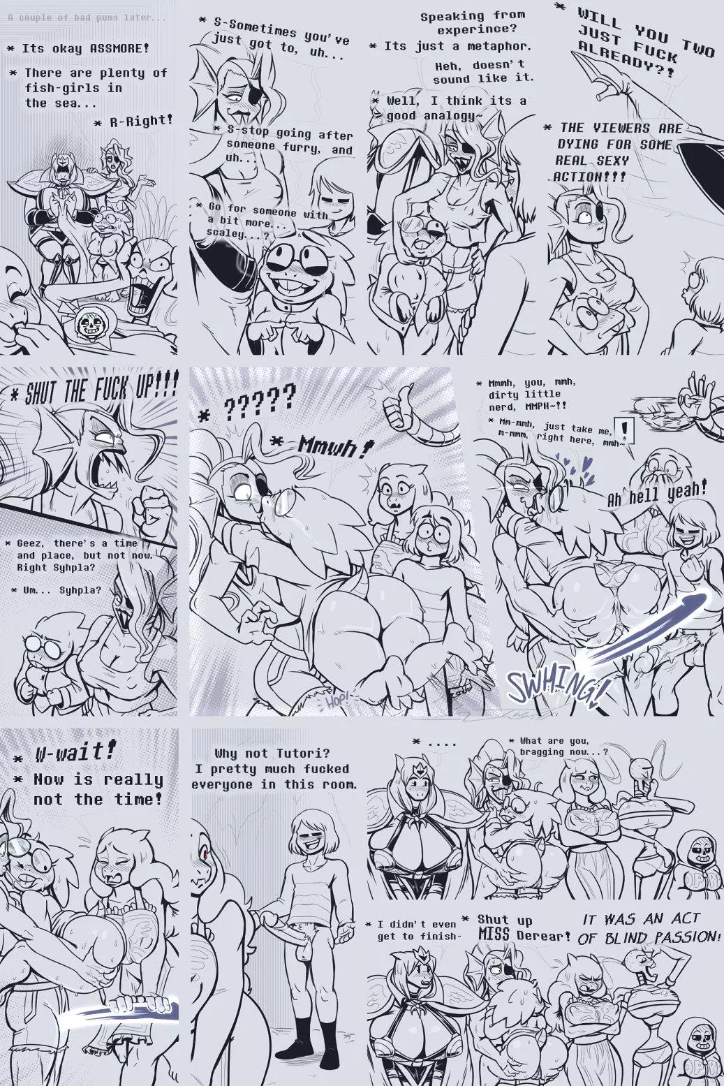 [Frisk, Asgore, Toriel, Sans, Papyrus, Undyne, Alphys] Under(her)tail Part 8 Page 28