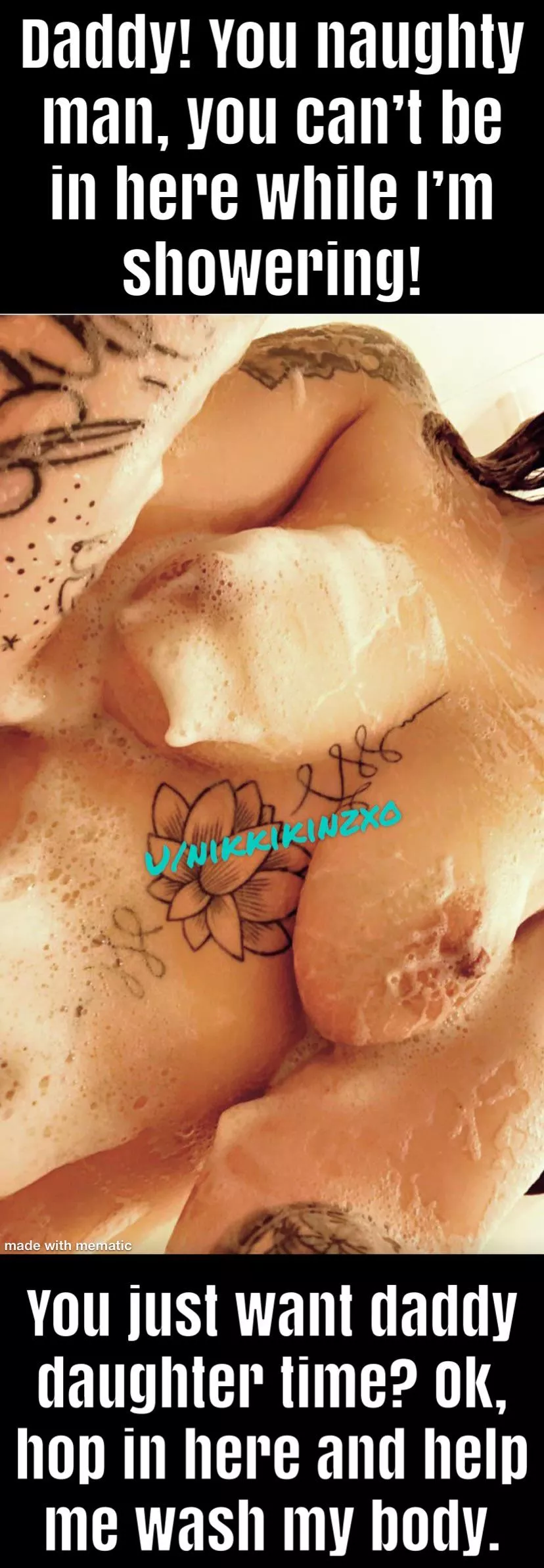 From then on, we showered together. (Pic from u/NikkiKinzXO)