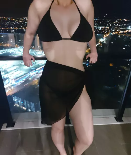 Going for a late night swim in the hotel pool