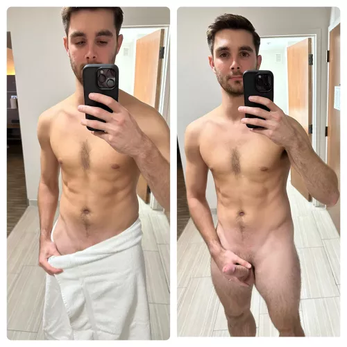 Hard to keep a towel on with this in the way…