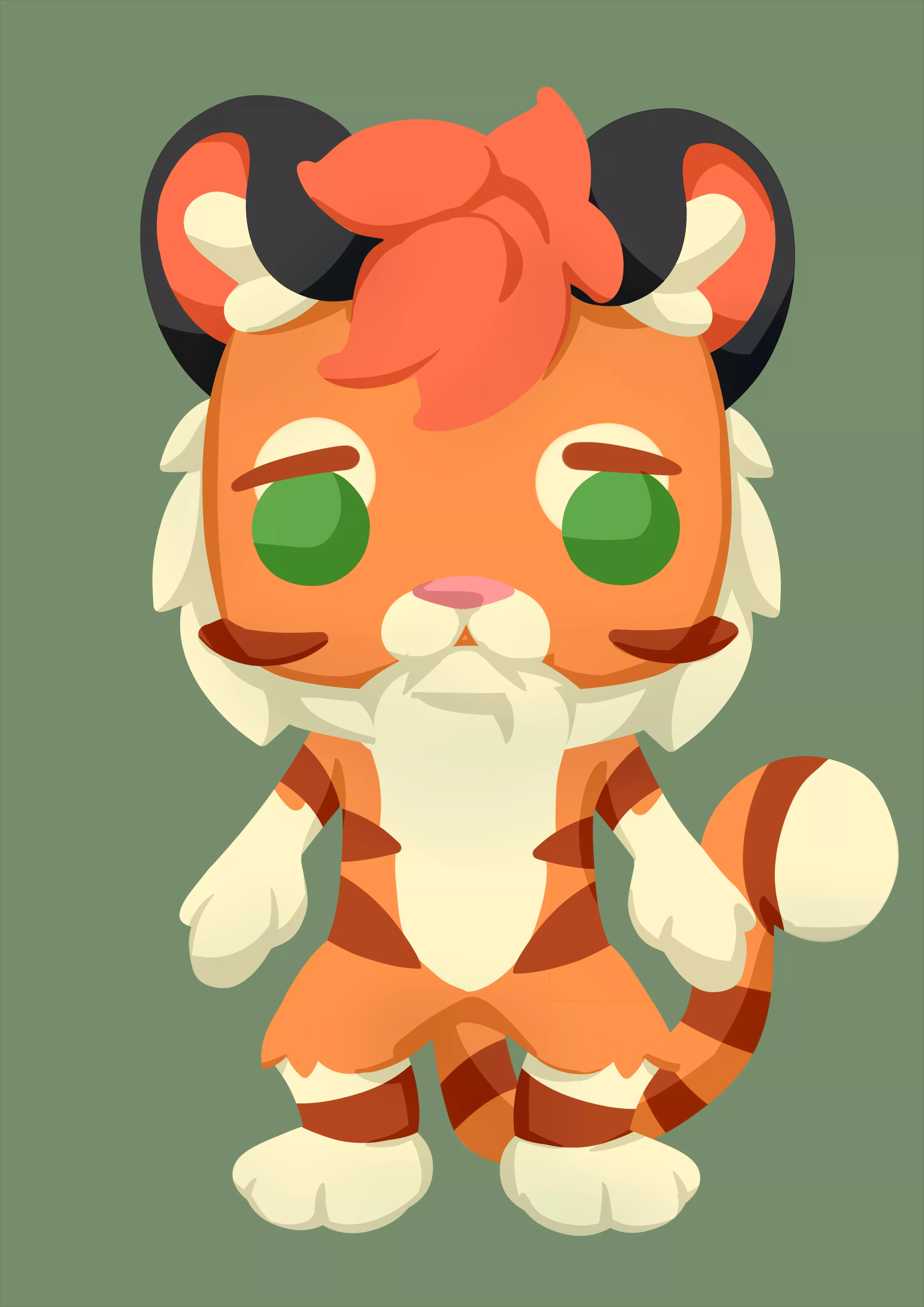 He stands in the corner and looks at you