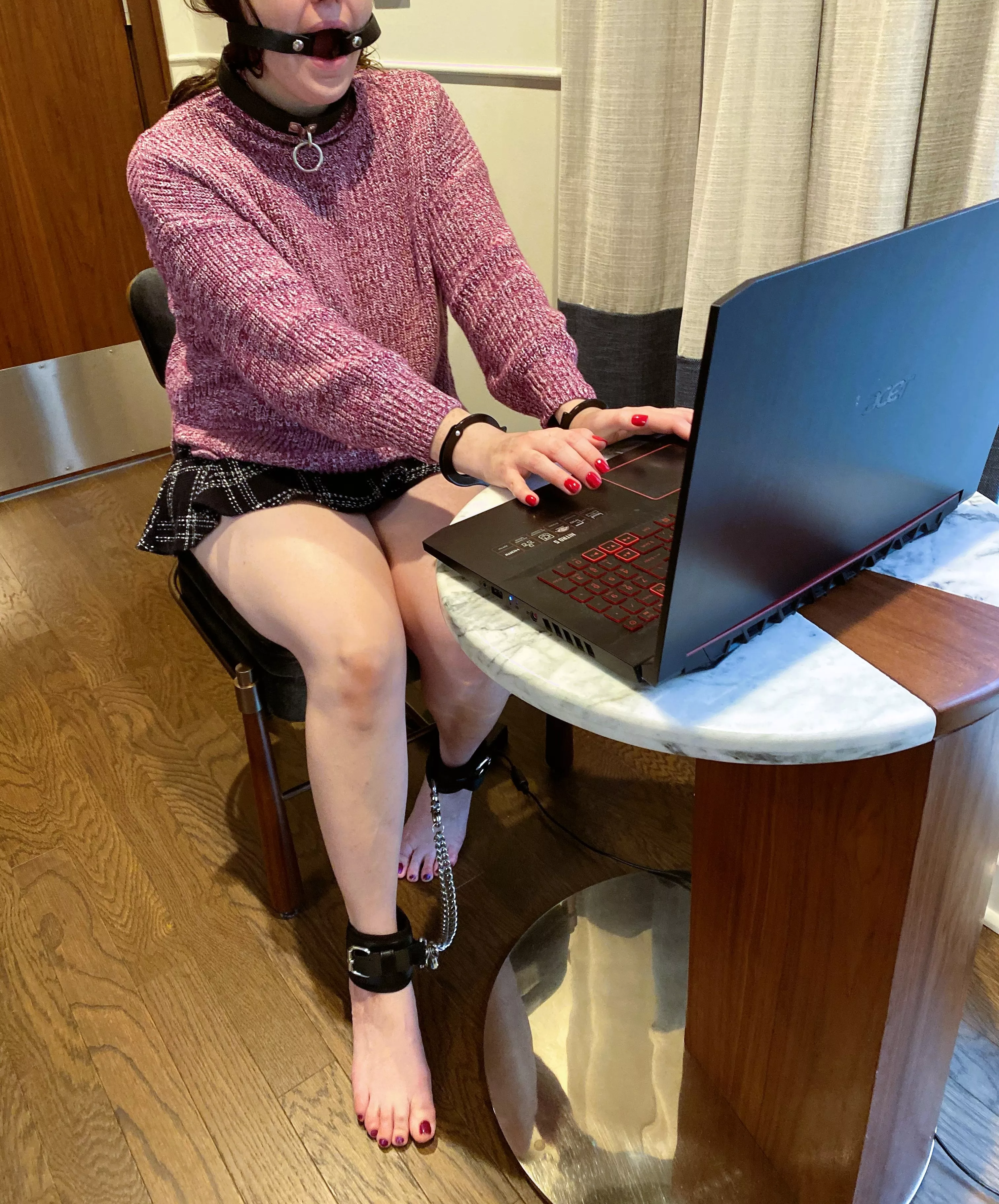 He wants me in the proper frame of mind when I'm posting filthy pics of myself to the internet