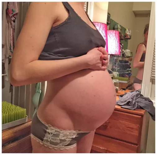 I loved admiring my belly in the mirror