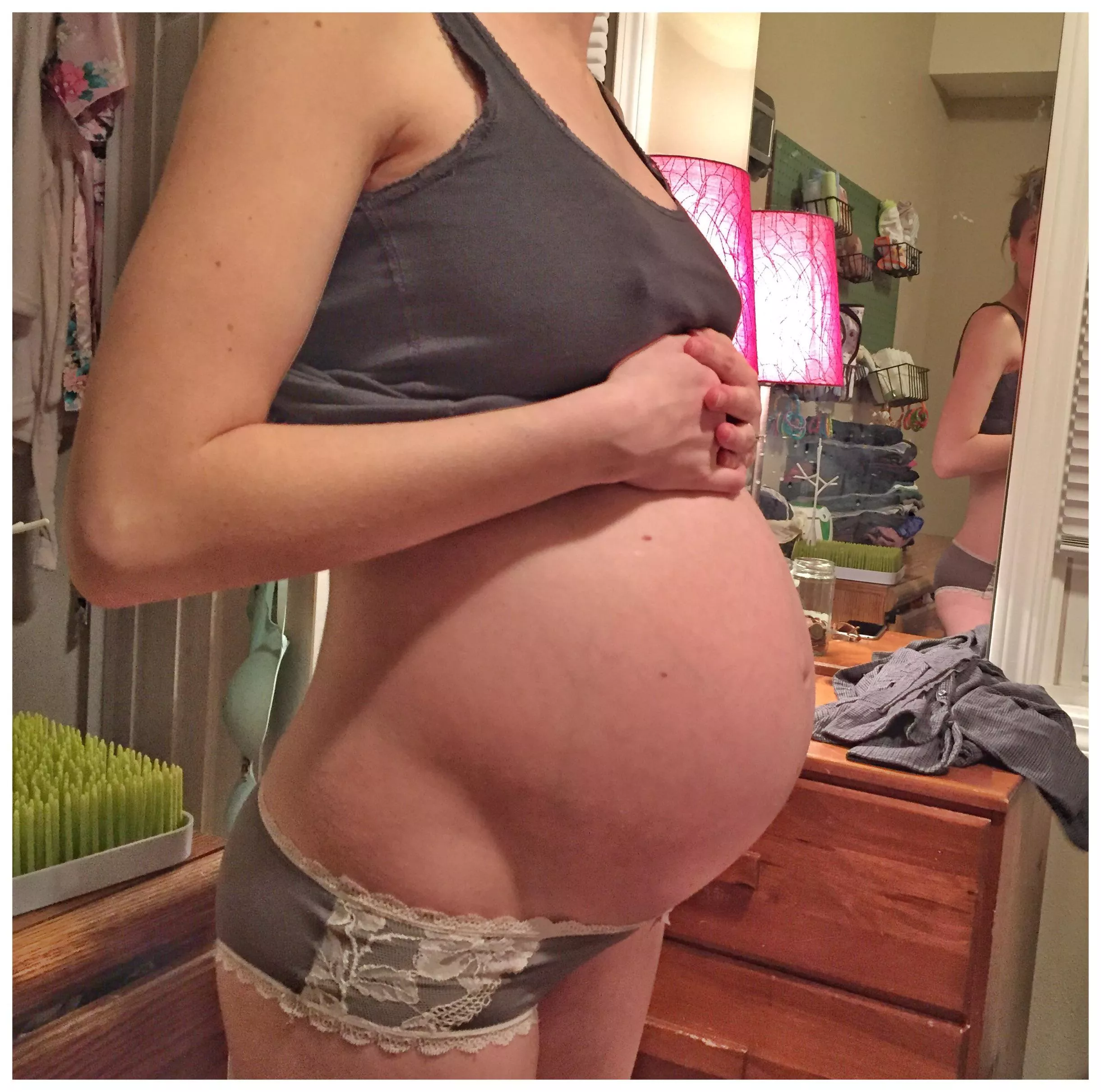 I loved admiring my belly in the mirror