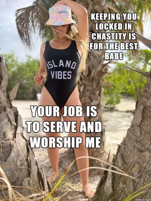 I might open your tiny ass with my strap on as a reward