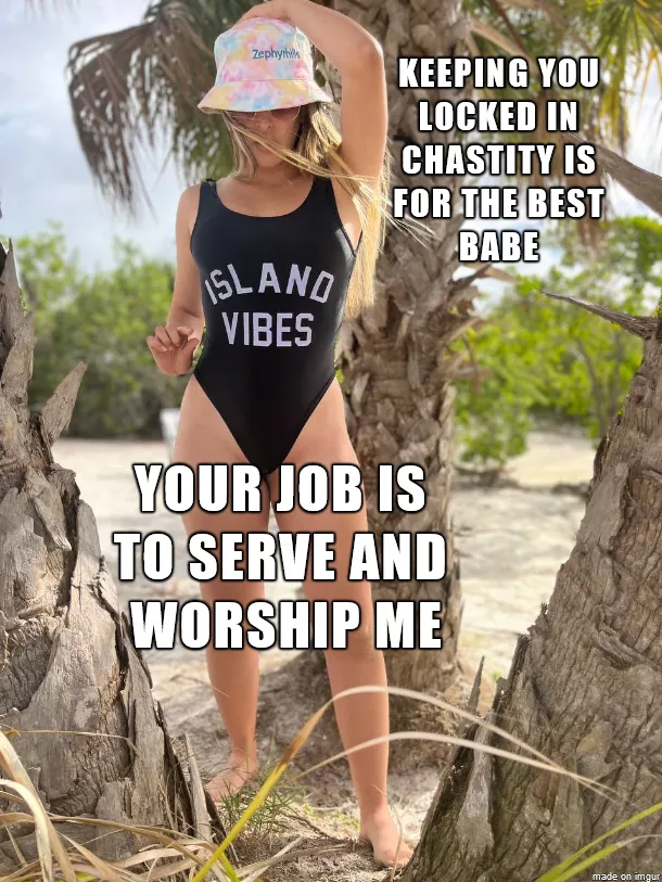 I might open your tiny ass with my strap on as a reward