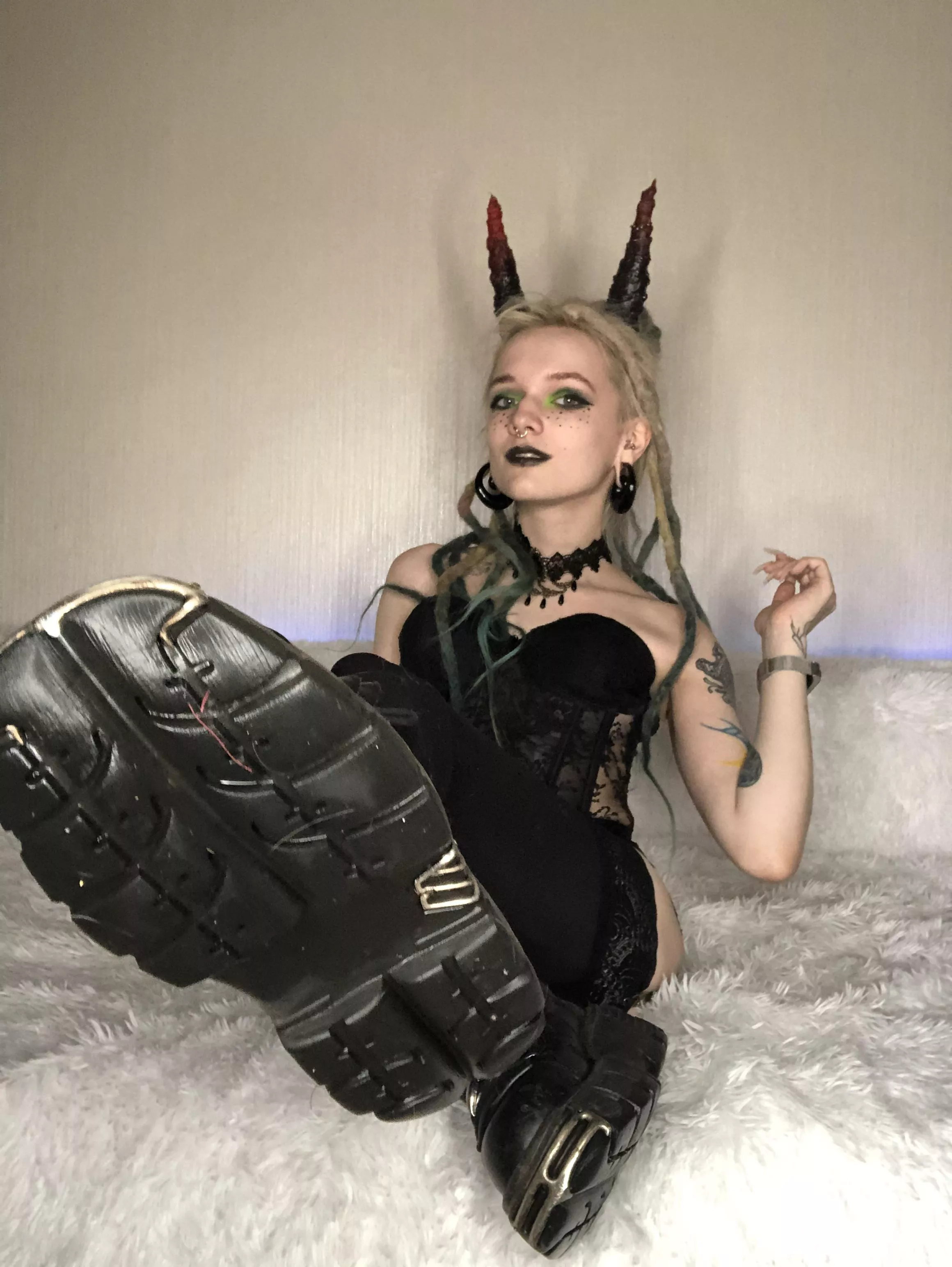 I need someone to clean my boots. Now! [domme]