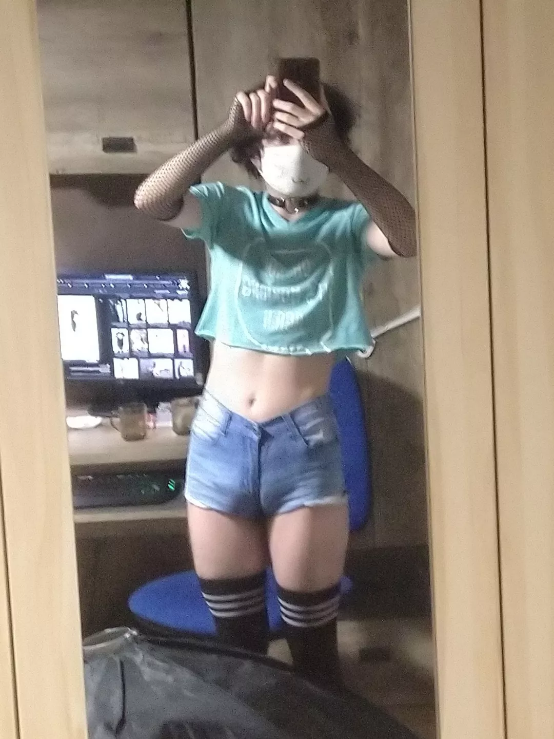 I shortened my old shorts and t-shirt. I hope it looks ok, at least