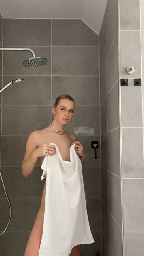 I will drop my towel if you drop your underwear, fair deal?