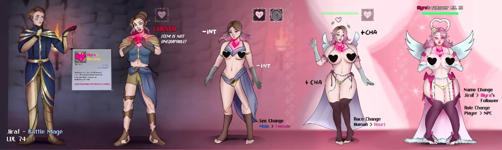 [OC] Olyra's Blessing~ (MTF, TFTG, Monster Girl) by me