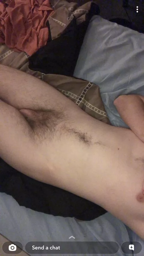 Practicing tucking in my thick cock like a good twink;)