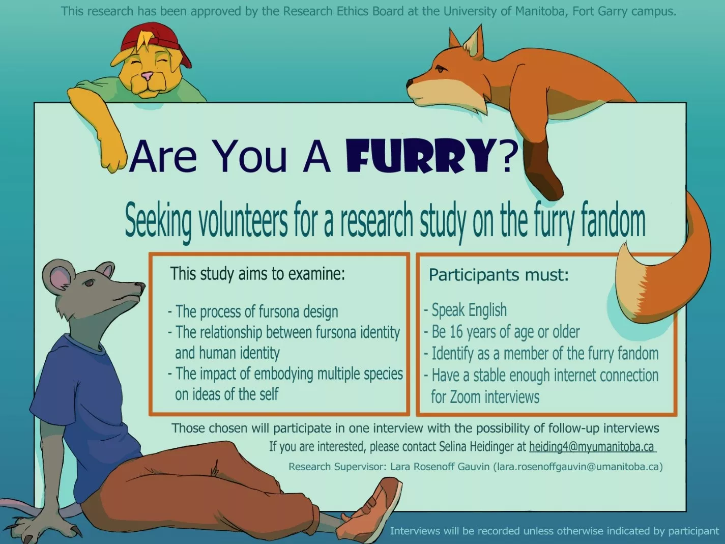 Seeking Furry Volunteers! (art by me)