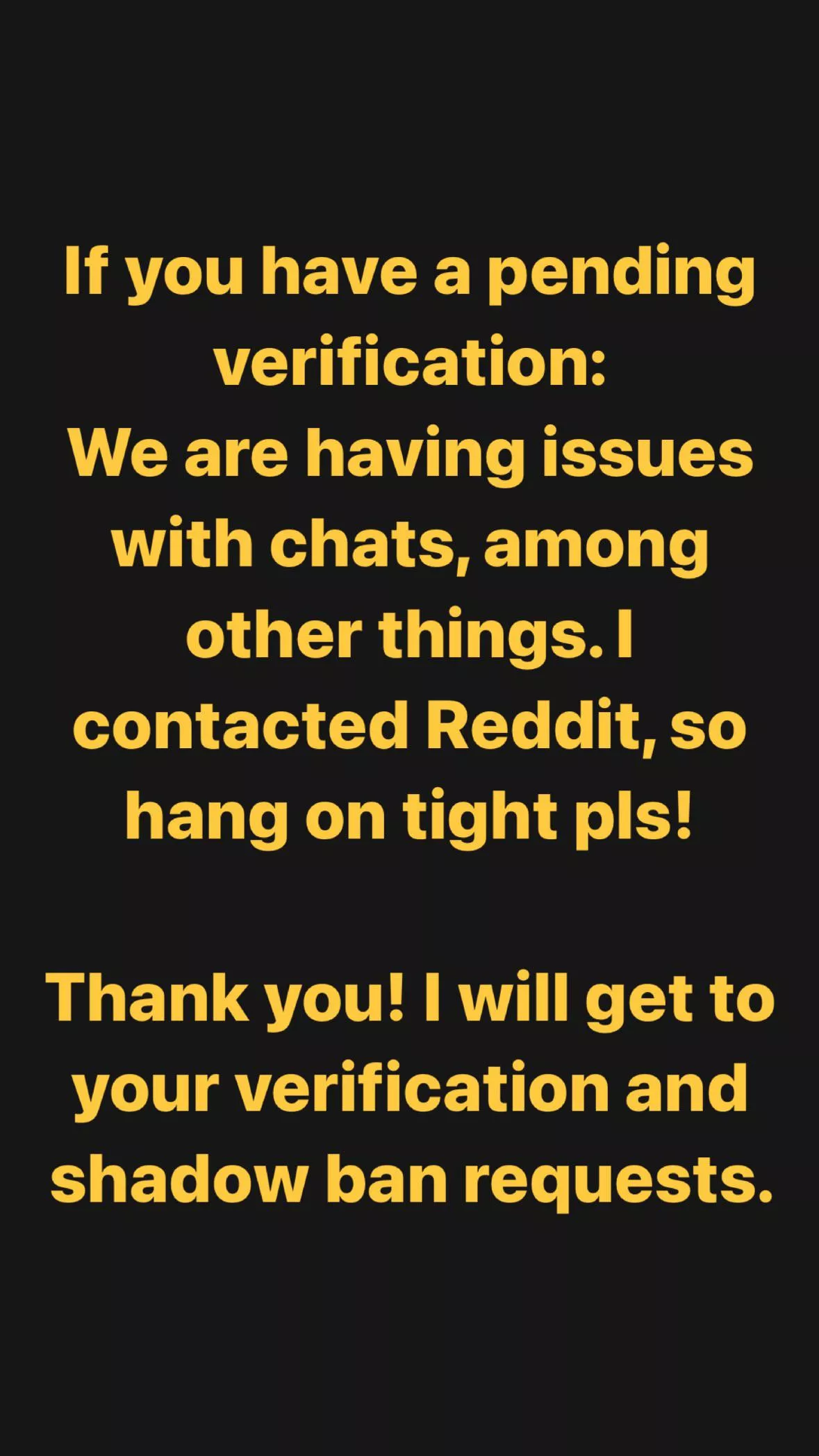 🔰SENT A VERIFICATION? I’M WORKING ON IT🔰