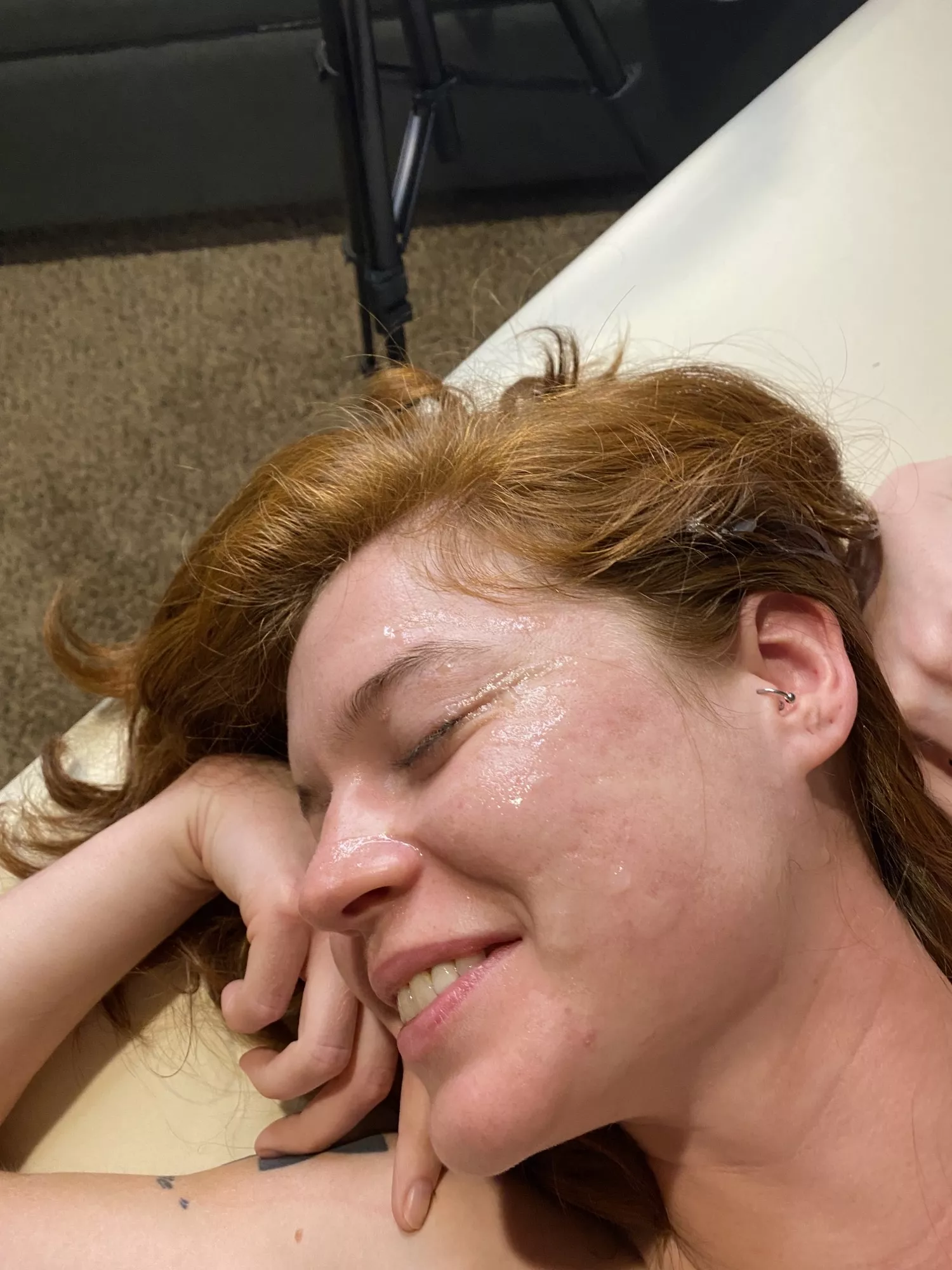 She was still playing with it in her hair hours later.