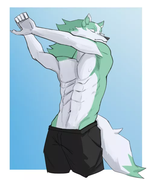 Shirou Ogami from Brand New Animal (art by my. Is this count as NSFW or not?)